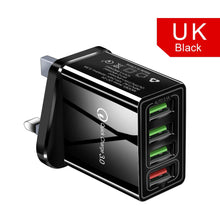 Load image into Gallery viewer, 48W Quick Charger 3.0 USB Charger for Samsung A50 A30 iPhone 7 8 Xiaomi mi9 Tablet QC 3.0 Fast Wall Charger US EU UK Plug Adapte