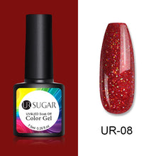 Load image into Gallery viewer, UR SUGAR Nude Glitter Gel Nail Polish Varnish Pink Rose Gold Shimmer Soak Off UV LED Nails Gel varnish 7.5ml