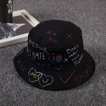 Load image into Gallery viewer, Men Women Bucket Hats women Street Style Harajuku Letters Print Outdoor Sunscreen Cotton travel Hunting Cap hats wholesale