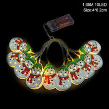 Load image into Gallery viewer, 1.5m 10Led Christmas Tree Santa Claus Snowman Snowflake Led Light String Festival Bar Home Party Decor Christmas Ornament