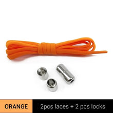 Load image into Gallery viewer, TILUSERO New Elastic Shoelaces Metal Capsule Button No Tie Shoe Laces