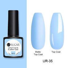 Load image into Gallery viewer, UR SUGAR 7.5ml Matte Nail Gel Polish Purple Series Hybrid Varnish Nail Art Semi Permanent UV Gel Varnish Soak Off Matte Top Coat