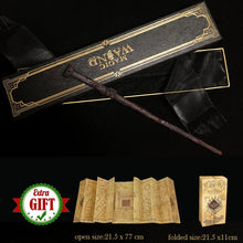 Load image into Gallery viewer, 32 Kinds of Metal Core Potter Magic Wands Cosplay Dumbledore Voldemort Lucius Malfoy Harried Magical Wand Ribbon Box with Gifts