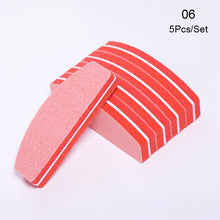 Load image into Gallery viewer, 1 Pc Half-Moon-Shaped Nail File Nail Buffer Washable Grinding Polishing Sanding Buffing Pedicure Nail Art Tools