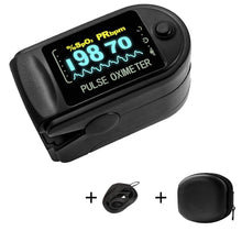 Load image into Gallery viewer, Finger Pulse Fingertip Oled Oximeter SPO2 PR PI RR Blood Oxygen Respiratory Rate Oximetro De Pulsioximetro Dedo with case