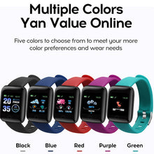 Load image into Gallery viewer, 116 plus Smart Watch Men Women Blood Pressure Monitor Waterproof Fitness Tracker Bracelet Heart Rate Smartwatch For Android IOS