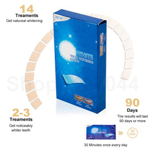 Load image into Gallery viewer, 28Pcs/14Pairs Advanced Teeth Whitening Strips Stain Removal for Oral Hygiene Clean Double Elastic Dental Bleaching Strip