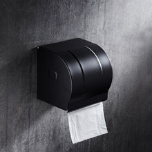 Load image into Gallery viewer, Tuqiu Bathroom Accessories Corner Shellf Paper Holder,Towel Holder,Towel Rack,Toilet Brush Holder Black Square Bathroom Hardware
