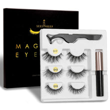 Load image into Gallery viewer, Magnetic Eyelashes Eyeliner Eyelash Curler Set5 Magnet Natural Long Magnetic False Eyelashes With Magnetic Eyeliner SEXYSHEEP