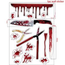 Load image into Gallery viewer, Halloween Stickers Wall Window Refrigerator Halloween Decoration Party Supplies Horror Scary Halloween Props Accessories