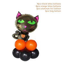 Load image into Gallery viewer, 10pcs/set Halloween Pumpkin Ghost Witch Bat Foil Balloons Set Halloween Party Decoration Hallowmas Black Orange Ballon Supplies