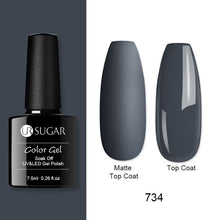 Load image into Gallery viewer, UR SUGAR 7.5ml Matte Nail Gel Polish Purple Series Hybrid Varnish Nail Art Semi Permanent UV Gel Varnish Soak Off Matte Top Coat