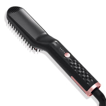 Load image into Gallery viewer, PTC Heating Hair Straightener Brush Comb Personal Care Smooth Men's Styling Shape Anti Static Fluffy Straight Beard Comb