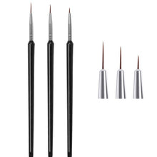 Load image into Gallery viewer, set Nail Art Brush Drawing Painting Carving Pen Design Manicure Tools Acrylic Liner UV Gel Sequins Decoration Tips 7/9/11mm