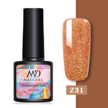 Load image into Gallery viewer, MAD DOLL 8ml 60 Colors Gel Nail Polish Nail Color Nail Gel varnish Soak Off UV Gel Varnish Base Coat No Wipe Top Coat