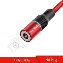 Load image into Gallery viewer, Twitch 2m Magnetic Micro USB Cable For iPhone Samsung Android Mobile Phone Fast Charging USB Type C Cable Magnet Charger Wire