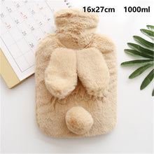 Load image into Gallery viewer, Winter Cartoon Rabbit Hot Water Bottle PVC Stress Pain Relief Therapy Hot Water Bag With Knitted Soft Cozy Cover Hand Warmer 1pc