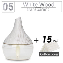 Load image into Gallery viewer, 300ML USB humidifier Electric oil Aromatherapy wood grain Ultrasonic air diffuser with 7 colors lights for home office Car