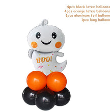 Load image into Gallery viewer, 10pcs/set Halloween Pumpkin Ghost Witch Bat Foil Balloons Set Halloween Party Decoration Hallowmas Black Orange Ballon Supplies