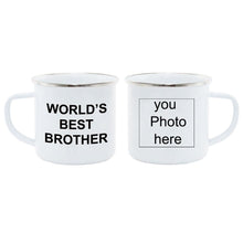 Load image into Gallery viewer, Personalized photo print Enamel MUG Coffee Milk Tea Cup Travel mug Unique Gifts