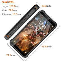 Load image into Gallery viewer, OUKITEL WP5 Pro IP68 Waterproof Smartphone 8000mAh Android 10 Triple Camera Face/Fingerprint ID 5.5 Inches 4GB 64GB Mobile Phone