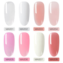 Load image into Gallery viewer, MEET ACROSS Poly UV Gel Set Nail Gel Kit 20/30ml Crystal Builder Clear Colors Gel with Lamp Gel Nail Polish For Nail Extensions