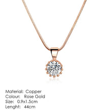 Load image into Gallery viewer, Aesthetic Charm Pendant Necklaces For Women Shine Zircon Choker Collar Chain On The Neck Jewellry Wedding Fashion Jewelry N426
