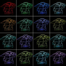 Load image into Gallery viewer, 3d Night Lamp Anime Star Wars Baby Yoda Led Night Light for Kid Child Bedroom Decor Nightlight Cartoon Meme Figure Table Lamp