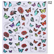 Load image into Gallery viewer, Flower Series Nail Water Decal Stickers Sakura Daisy Lavender Floral Pattern Transfer Sticker Nail Art Decoration