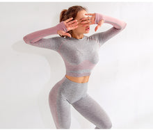 Load image into Gallery viewer, X-HERR Seamless High Waist Sport Workout Tights Striped Running Gym Fitness Yoga Tight Active Leggings