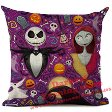Load image into Gallery viewer, Nightmare Before Christmas Cartoon Skull Jack Printed Cushion Cover Halloween Decorative Sofa Car Throw Pillow Home Decor Pillow