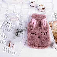 Load image into Gallery viewer, Winter Cartoon Rabbit Hot Water Bottle PVC Stress Pain Relief Therapy Hot Water Bag With Knitted Soft Cozy Cover Hand Warmer 1pc