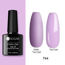 Load image into Gallery viewer, UR SUGAR 7.5ml Matte Nail Gel Polish Purple Series Hybrid Varnish Nail Art Semi Permanent UV Gel Varnish Soak Off Matte Top Coat