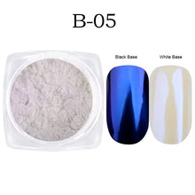 Load image into Gallery viewer, Holographic Powder on Nails Laser Silver Glitter Chrome Nail Powder DIP Shimmer Gel Polish Flakes for Manicure Pigment CH1028-4