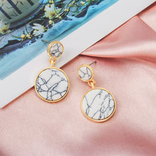 Load image into Gallery viewer, BICUX New Fashion Round Dangle Drop Korean Earrings For Women Geometric Round Heart Gold Earring Wedding Jewelry