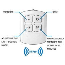 Load image into Gallery viewer, New Dimmable LED Under Cabinet Light with Remote Control Battery Operated LED Closets Lights for Wardrobe Bathroom lighting