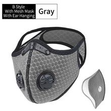 Load image into Gallery viewer, WEST BIKING Cycling Face Mask Sport Training Mask PM2.5 Anti-pollution Running Mask Activated Carbon Filter Washable Mask