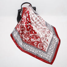 Load image into Gallery viewer, Fashion Scarves for Women Shawl Print Silk Satin Hijab Scarf Female Bandana 90*90cm Luxury Brand Square Shawls Scarfs For Ladies