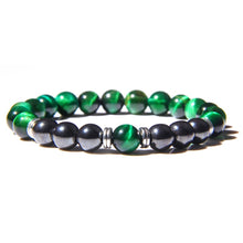 Load image into Gallery viewer, Buddha Bracelet Men Red Tiger Eye Natural Stone 8mm Black Obsidian Hematite Beads Elastic Charm Bracelets Homme Jewelry Gift