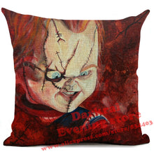Load image into Gallery viewer, Halloween Horror Cushion Cover Chucky Annabelle Scream Clown Printed Throw Pillows Living Room Halloween Decorative Pillow Case