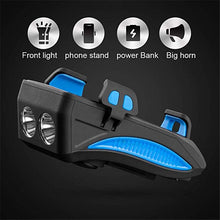 Load image into Gallery viewer, 3 Modes Bicycle Light Cycling Phone Holder Bike Headlight Mobile Phone Bracket USB Rechargeable Bicycle Holder Front Lamp #2