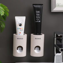 Load image into Gallery viewer, Automatic Toothpaste Dispenser Dust-proof Toothbrush Holder Wall Mount Stand Bathroom Accessories Set Toothpaste Squeezers Tooth