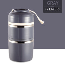 Load image into Gallery viewer, WORTHBUY Cute Japanese Lunch Box For Kids Portable Outdoor Stainless Steel Bento Box Leak-Proof Food Container Kitchen Food Box