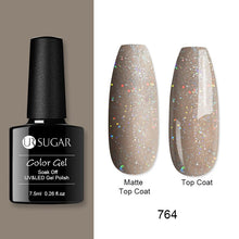 Load image into Gallery viewer, UR SUGAR Nude Glitter Gel Nail Polish Varnish Pink Rose Gold Shimmer Soak Off UV LED Nails Gel varnish 7.5ml