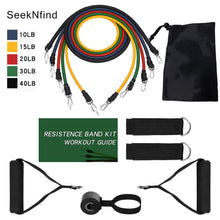 Load image into Gallery viewer, 11 pcs Yoga Band Tube Resistance Bands Set Fitness Elastic Rubber Band Training Workout Expander Pull Rope Gym Fitness Equipment