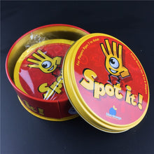 Load image into Gallery viewer, Dobble 16 styles Spot It Card Game Toy Iron Box Sport Go Camping Hip Kids Board Games Gift Animals Alphabet123