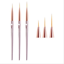 Load image into Gallery viewer, set Nail Art Brush Drawing Painting Carving Pen Design Manicure Tools Acrylic Liner UV Gel Sequins Decoration Tips 7/9/11mm