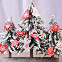 Load image into Gallery viewer, 10pcs 5cm Christmas Wooden Decorations for Home Tree DIY Natural Wood Christmas Ornaments Pendants Hanging Gift Natal Xmas Decor