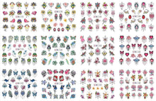 Load image into Gallery viewer, 12pcs Cute Cartoon Nail Stickers Water Decals Banana Fruit Character ransfer Slider Nail Art Tattoo Manicure Foil Wraps 2020 New