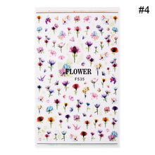 Load image into Gallery viewer, Flower Series Nail Water Decal Stickers Sakura Daisy Lavender Floral Pattern Transfer Sticker Nail Art Decoration
